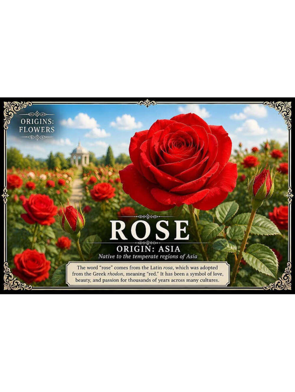 4646 Rose Floral Definitions 8x10 Glossy Print